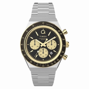Q Timex Chronograph 40mm Stainless Steel Band