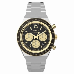 Q Timex Chronograph 40mm Stainless Steel Band