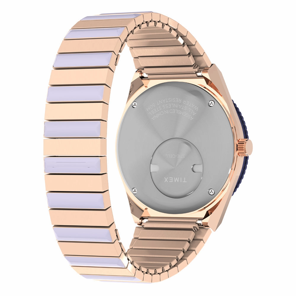 Q Timex Day-Date 36mm Stainless Steel Band