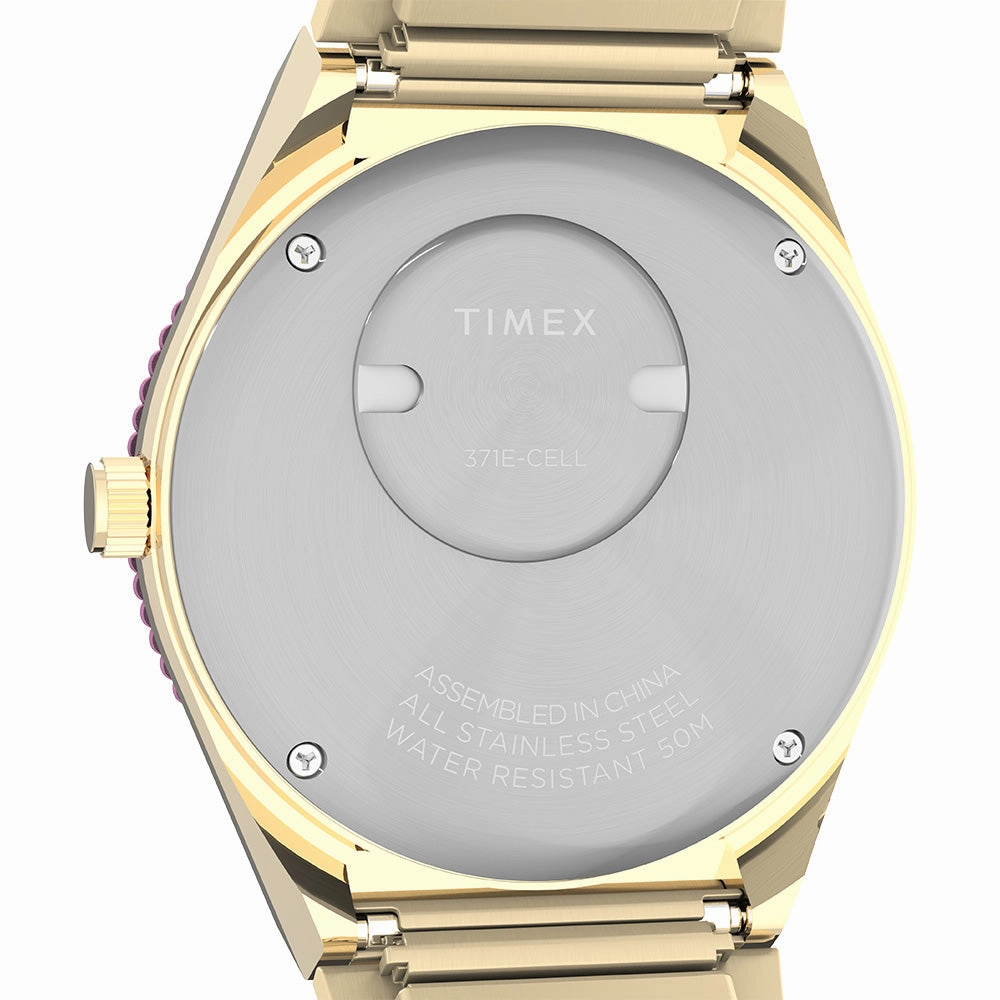 Q Timex Day-Date 36mm Stainless Steel Band