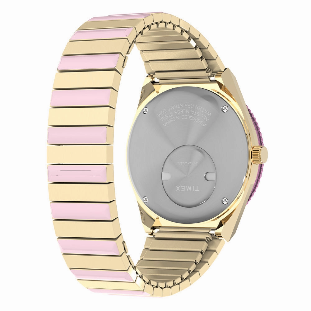 Q Timex Day-Date 36mm Stainless Steel Band