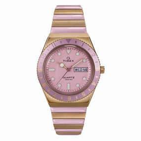 Q Timex Day-Date 36mm Stainless Steel Band
