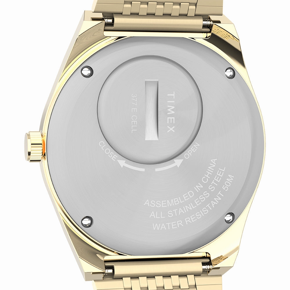 Q Timex Day-Date 38mm Stainless Steel Band