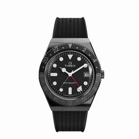 Q Timex Diver GMT  38mm Rubber Band