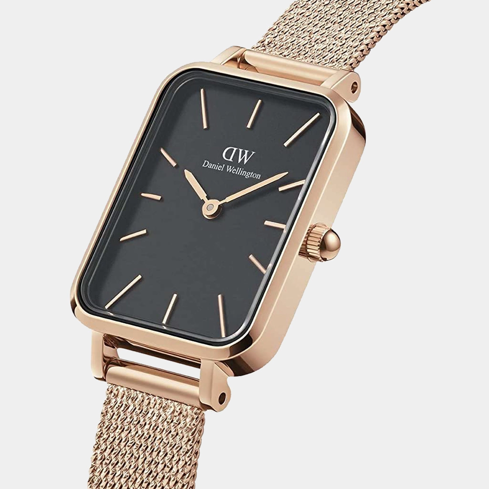 Quadro Women's Black Analog Stainless Steel Watch DW00100432