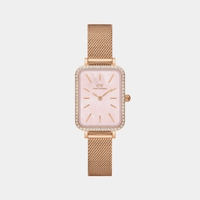 Quadro Women's Mother Of Pearl Analog Stainless Steel Watch DW00100669K