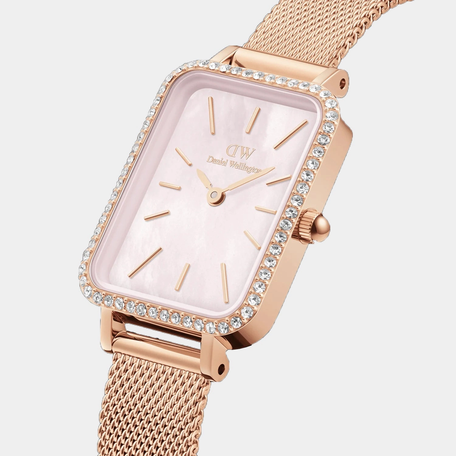 Quadro Women's Mother Of Pearl Analog Stainless Steel Watch DW00100669K