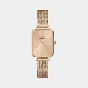 Quadro Women's Rose Gold Analog Stainless Steel Watch DW00100484