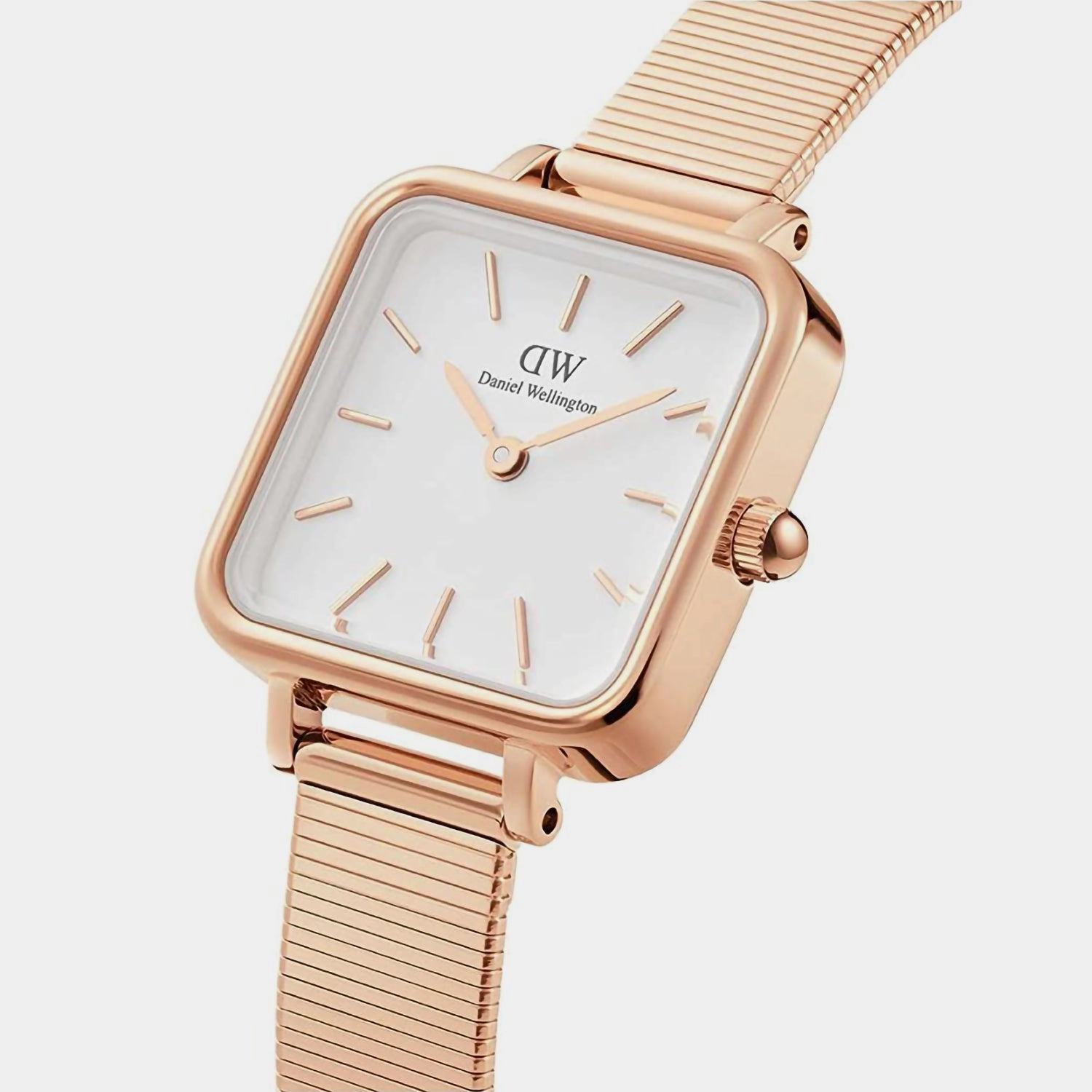 Quadro Women's White Analog Stainless Steel Watch DW00100517K