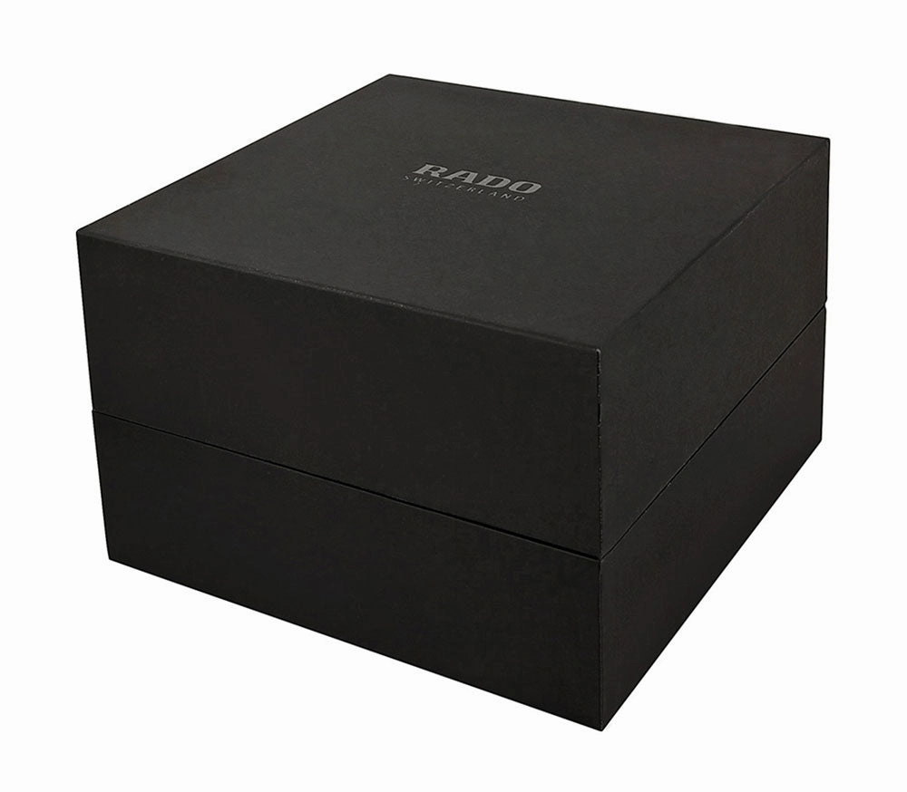 Rado D-Star XL Ceramos Quartz Analog Light Silver Dial Date Steel Men's Dress Watch R15943123