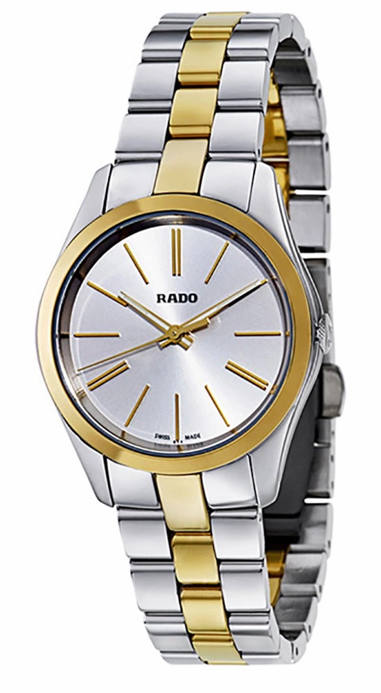Rado HyperChrome Stainless Steel and Ceramos R32975112 Womens Watch Sapphire Crystal Quartz Silver dial