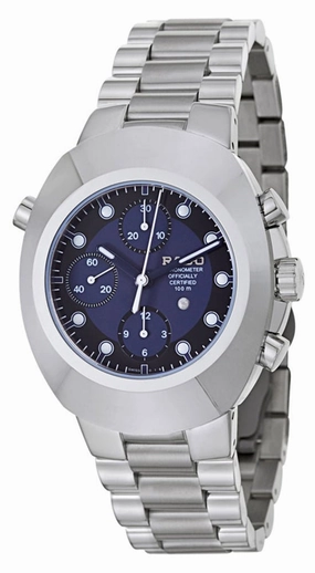 Rado Original Stainless Steel COSC Automatic Chronograph Blue Black Dial Mens Watch R12694163