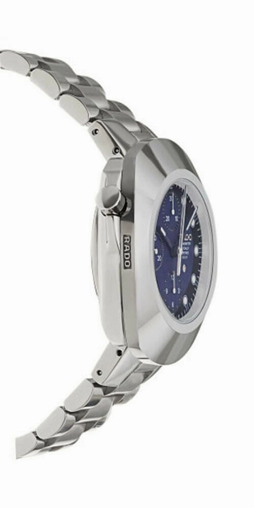 Rado Original Stainless Steel COSC Automatic Chronograph Blue Black Dial Mens Watch R12694163