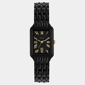 Raquel Women Quartz Black Dial Analog Stainless Steel Watch ES5385
