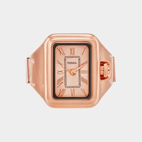 Raquel Women Quartz Rose Gold Dial Ring Analog Stainless Steel Watch ES5345