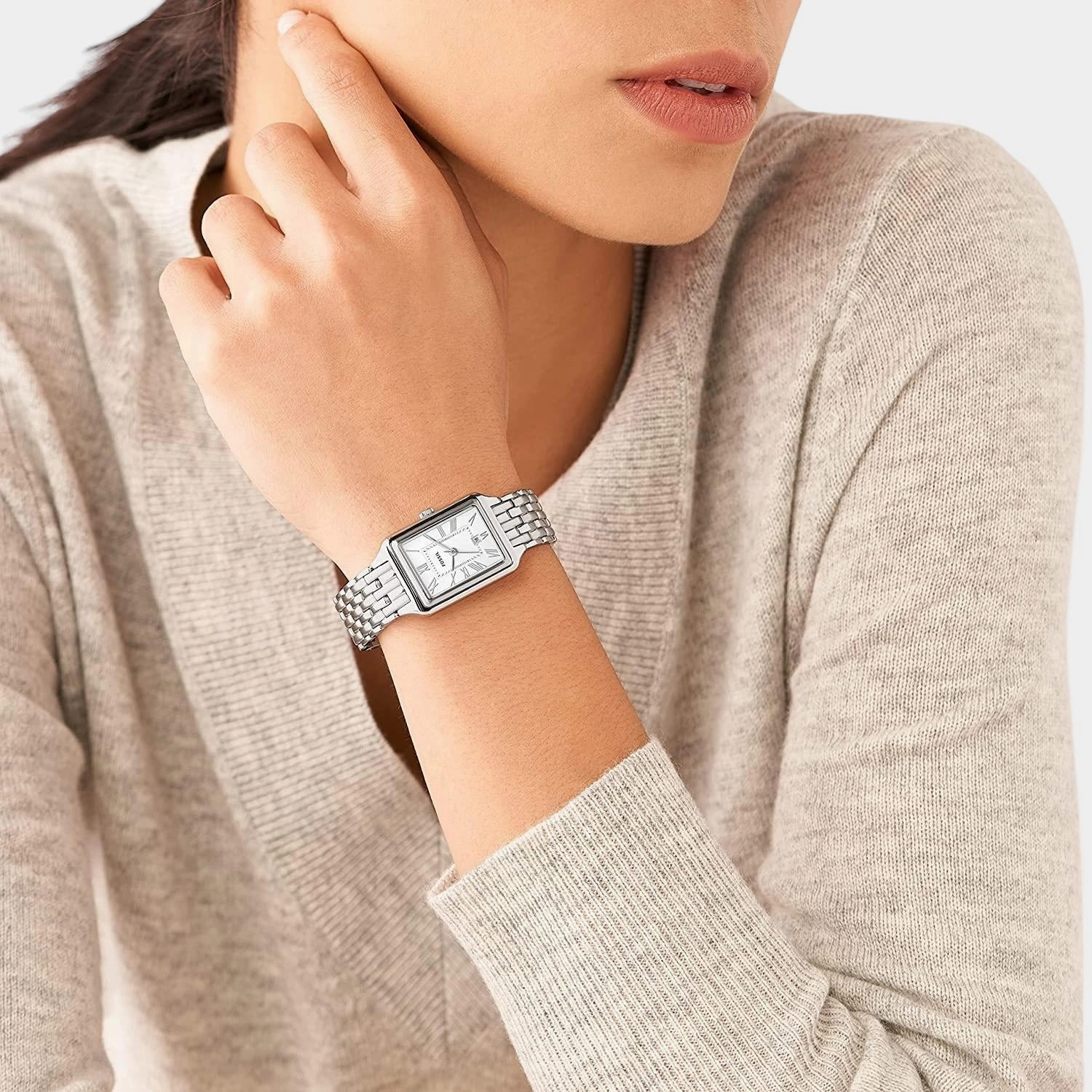 Raquel Women Quartz Silver Dial Analog Stainless Steel Watch ES5221