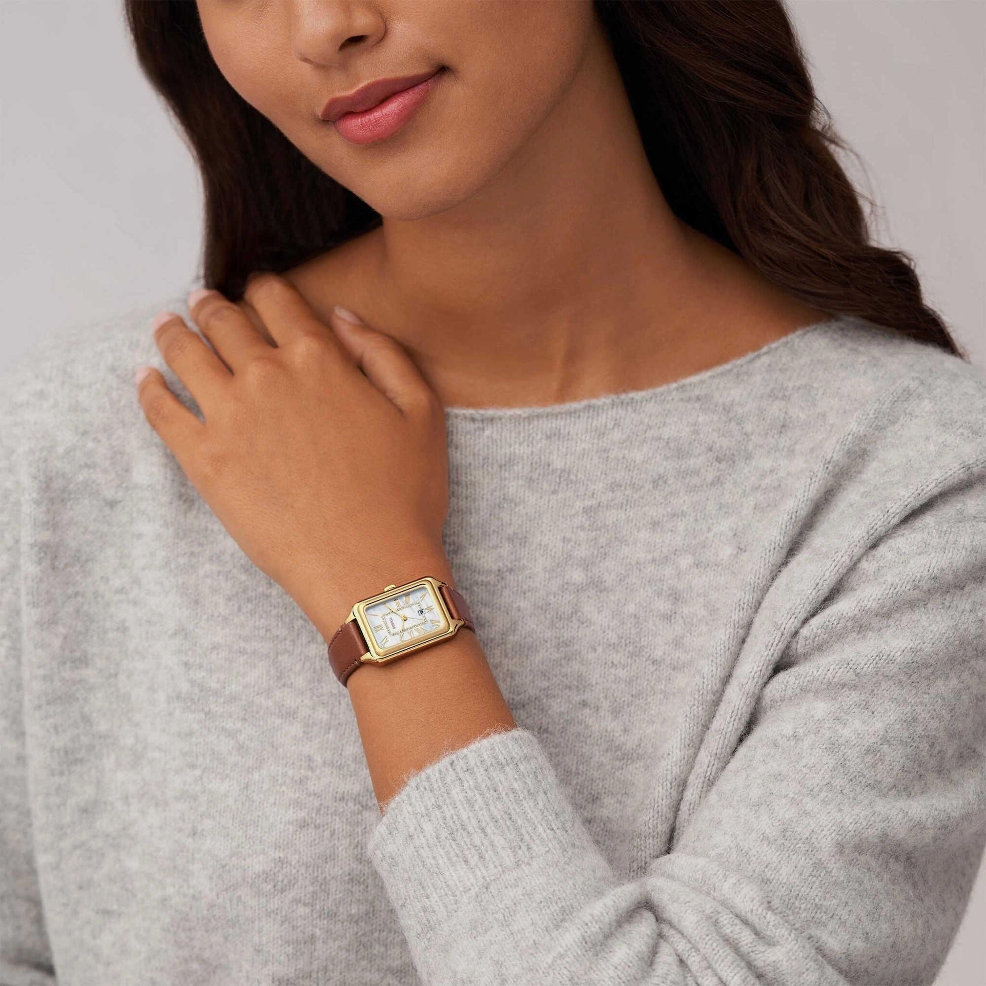 Raquel Women Quartz White Dial Analog Leather Watch ES5307