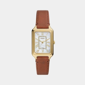 Raquel Women Quartz White Dial Analog Leather Watch ES5307