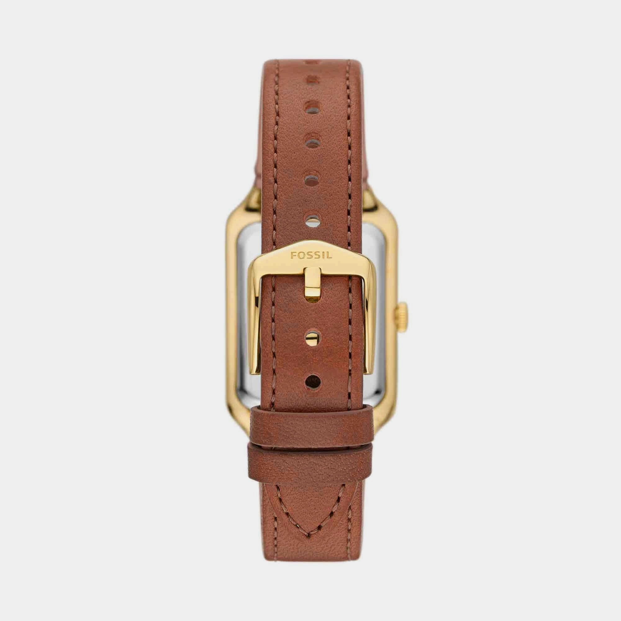 Raquel Women Quartz White Dial Analog Leather Watch ES5307