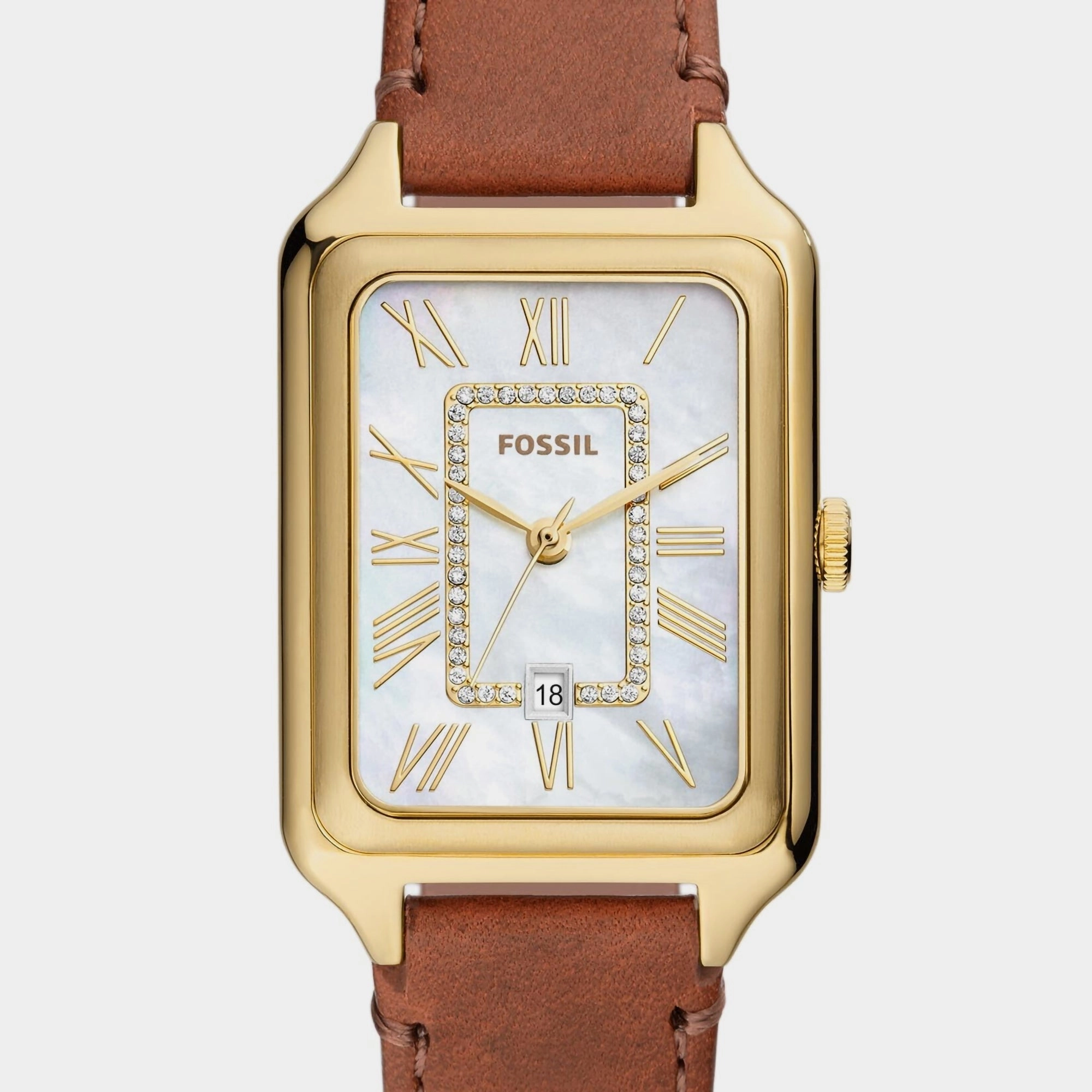 Raquel Women Quartz White Dial Analog Leather Watch ES5307