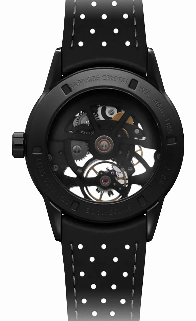 Raymond Weil Freelancer Automatic Black PVD Skeleton Dial Black Rubber Strap Mens Watch 2785-BKR-20000