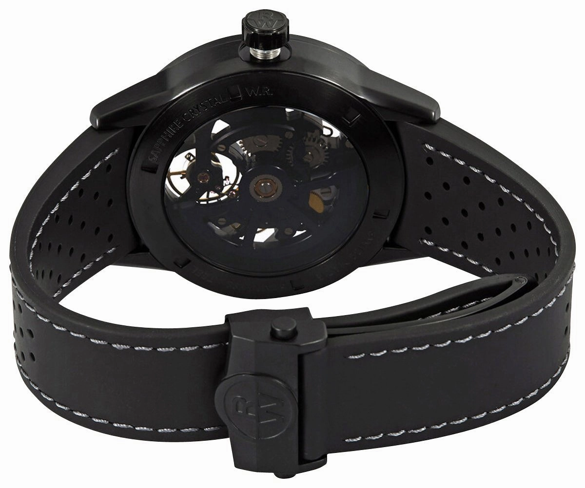 Raymond Weil Freelancer Automatic Black PVD Skeleton Dial Black Rubber Strap Mens Watch 2785-BKR-20000