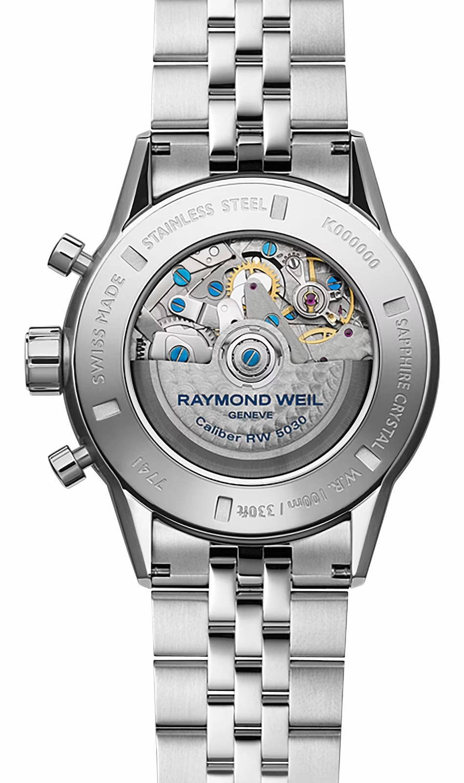 Raymond Weil Freelancer Automatic Chronograph Stainless Steel White Dial Mens Watch 7741-ST1-30021