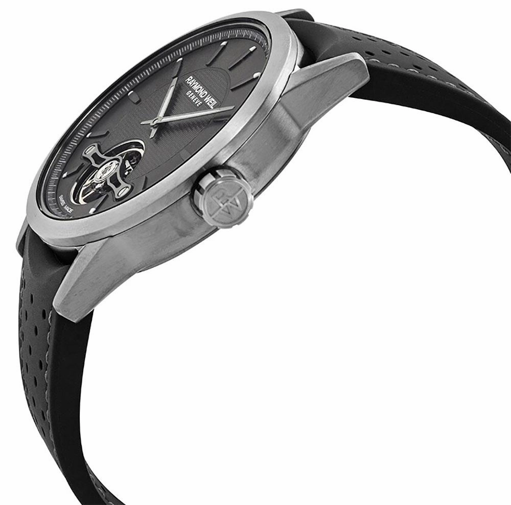 Raymond Weil Freelancer Automatic Grey PVD Black Rubber Strap Grey Dial Mens Watch 2780-TIR-60001