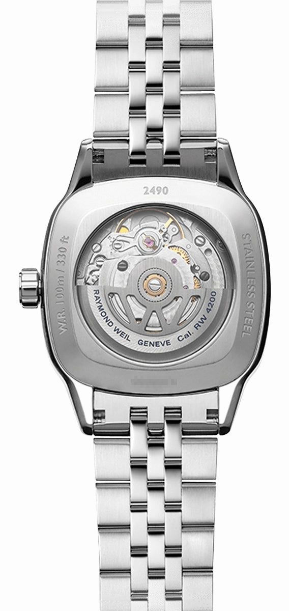 Raymond Weil Freelancer Automatic Stainless Steel Green Dial Date Diamonds Womens Watch 2490-STS-52051