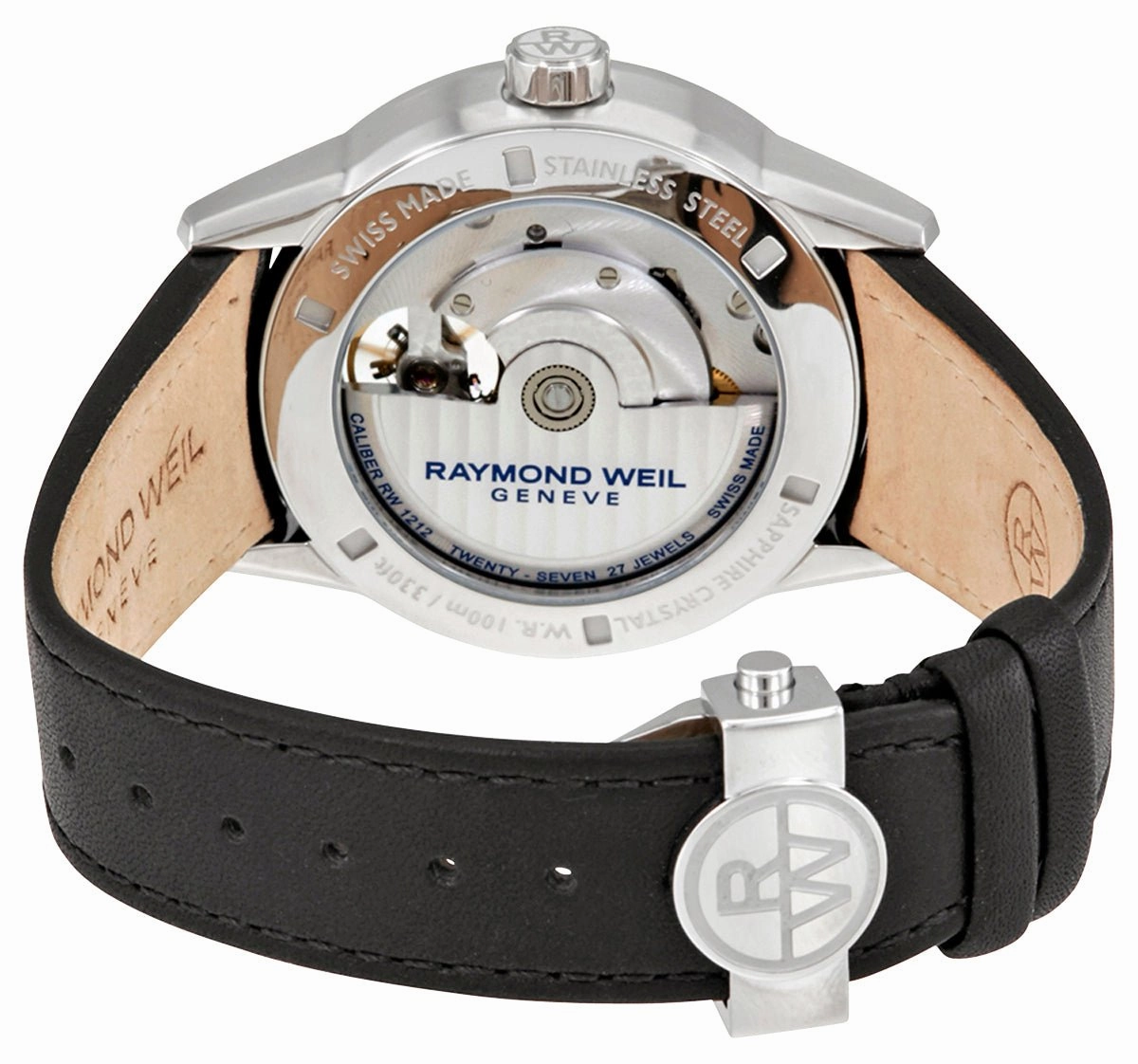 Raymond Weil Freelancer Automatic Stainless Steel Silver Dial Black Leather Strap Mens Watch 2780-STC-65001