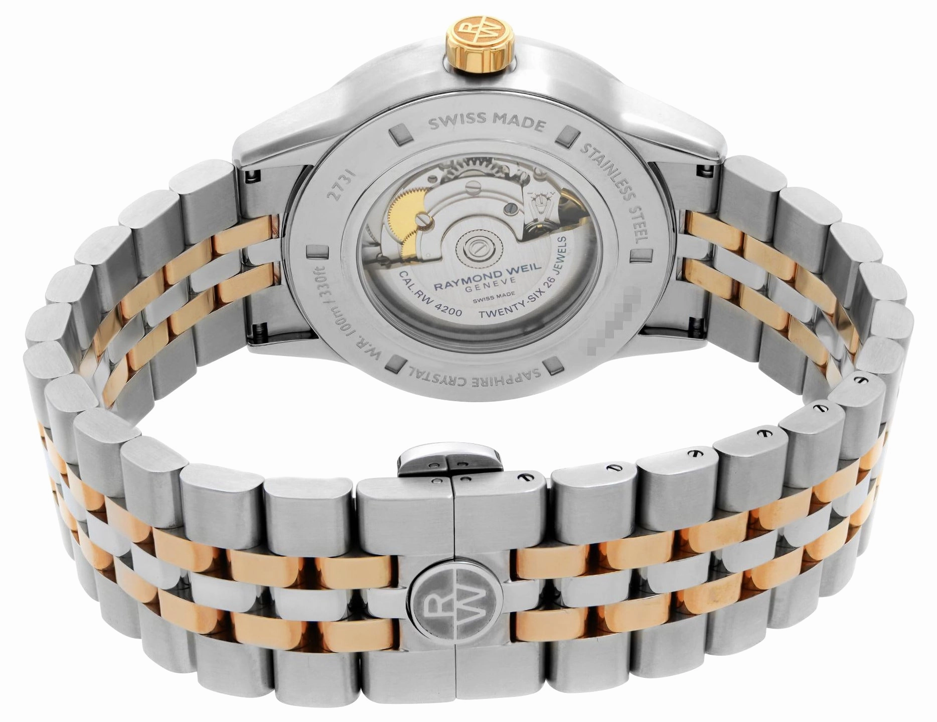 Raymond Weil Freelancer Automatic Two-Tone Stainless Steel Black Dial Mens Watch 2731-SP5-20001