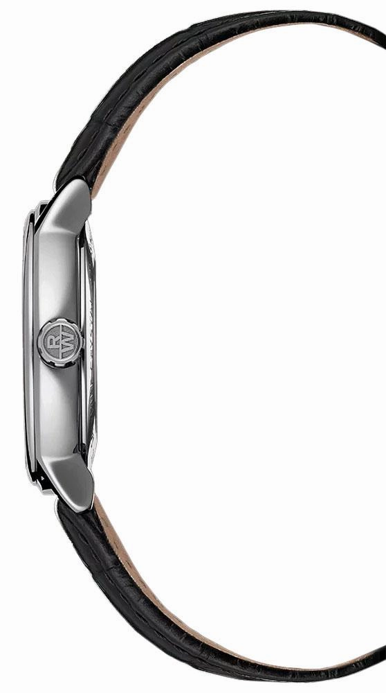 Raymond Weil Maestro Automatic Stainless Steel Black Leather Strap Silver Dial Mens Watch 2227-STC-00659