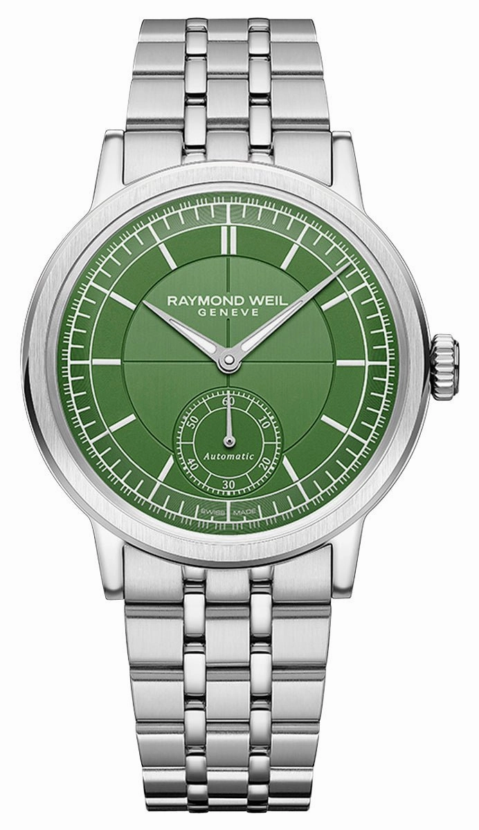Raymond Weil Millesime Automatic Stainless Steel Green Dial Mens Watch 2930-ST-52001
