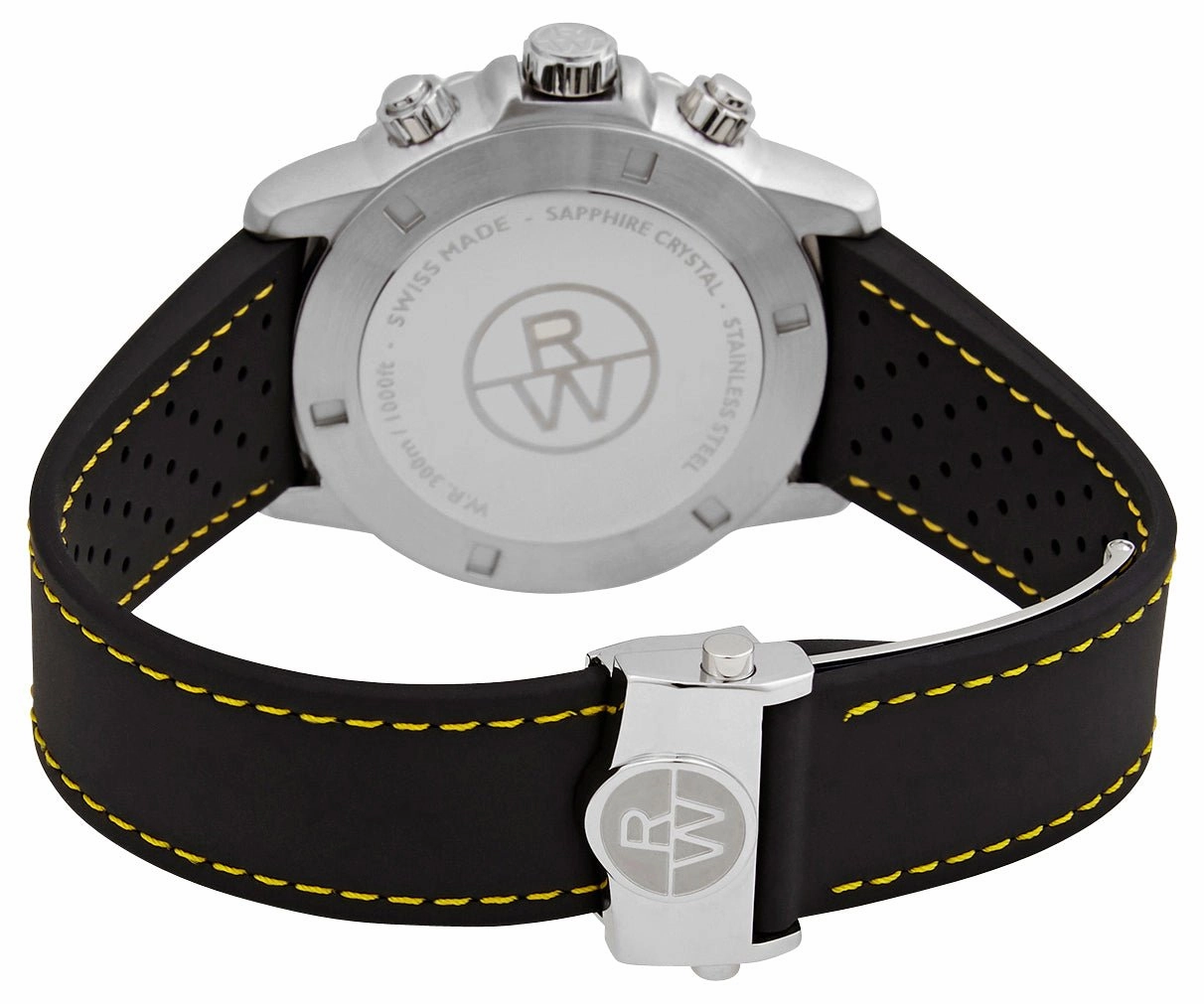 Raymond Weil Tango Chronograph Stainless Steel Black Dial Black Rubber Strap Date Divers Quartz Mens Watch 8570-SR2-05207