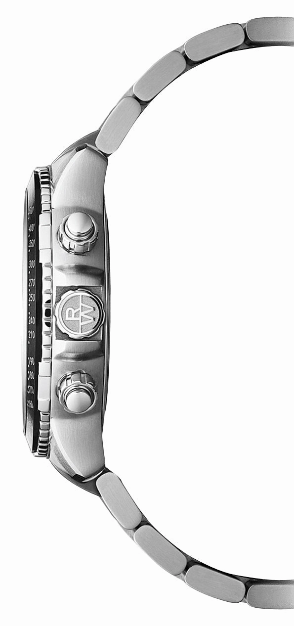 Raymond Weil Tango Chronograph Stainless Steel Black Dial Date Divers Quartz Mens Watch 8570-ST2-05207