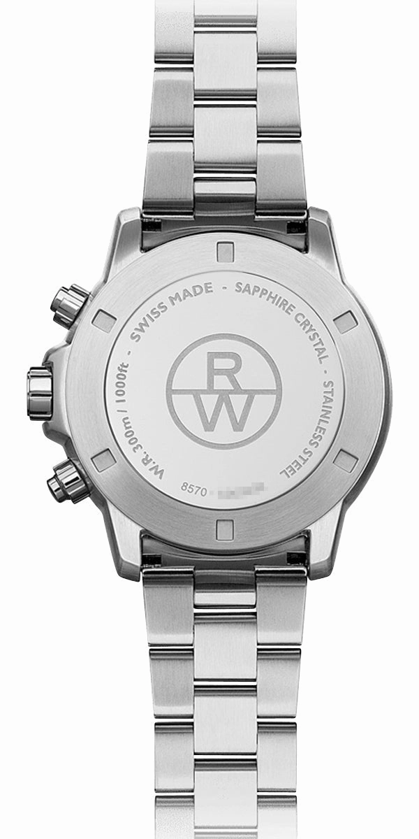 Raymond Weil Tango Chronograph Stainless Steel Black Dial Date Divers Quartz Mens Watch 8570-ST2-05207