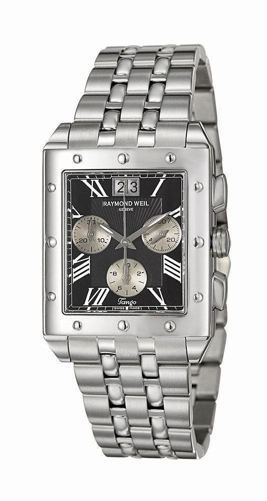 Raymond Weil Tango Chronograph Stainless Steel Mens Watch Date 4881-ST-00209