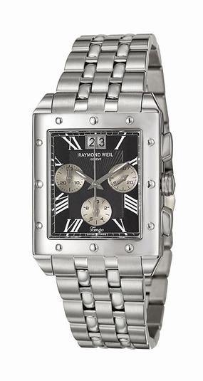 Raymond Weil Tango Chronograph Stainless Steel Mens Watch Date 4881-ST-00209