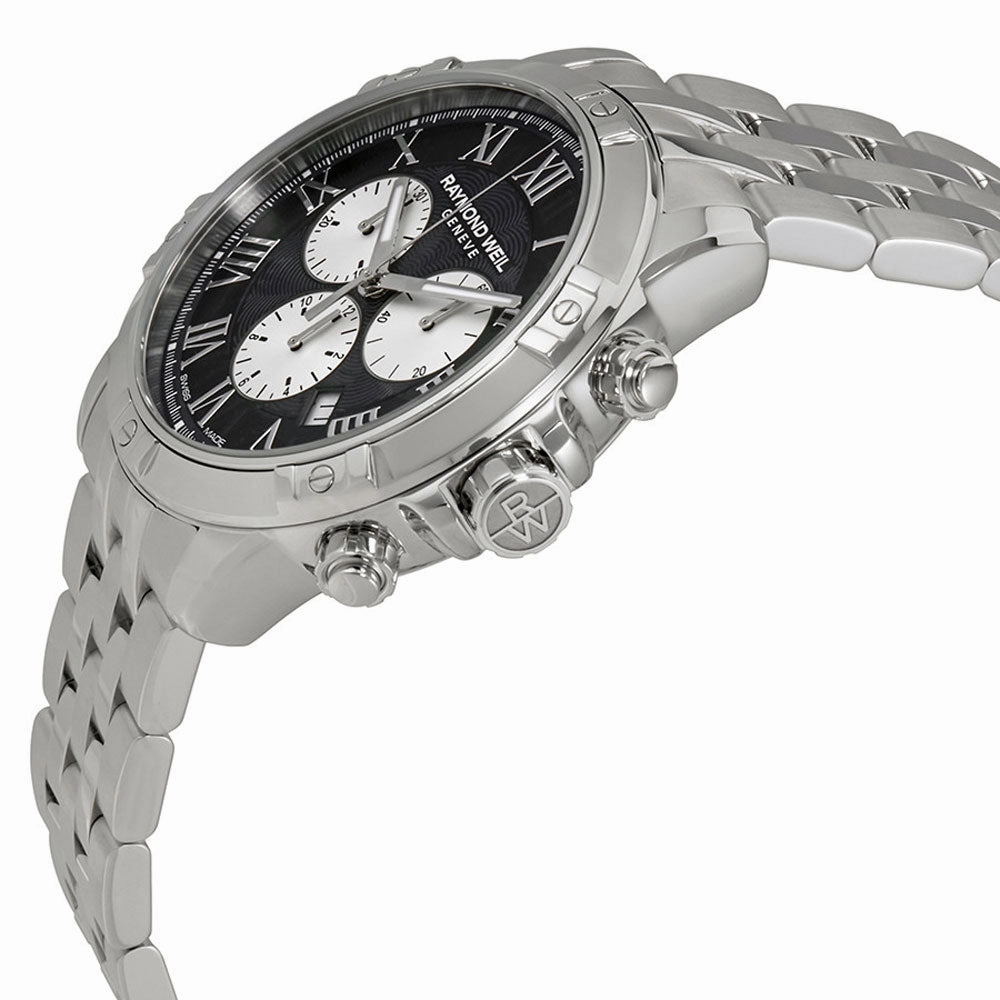 Raymond Weil Tango Stainless Steel Black Chronograph Dial Quartz Men's Watch 8560-ST-00206