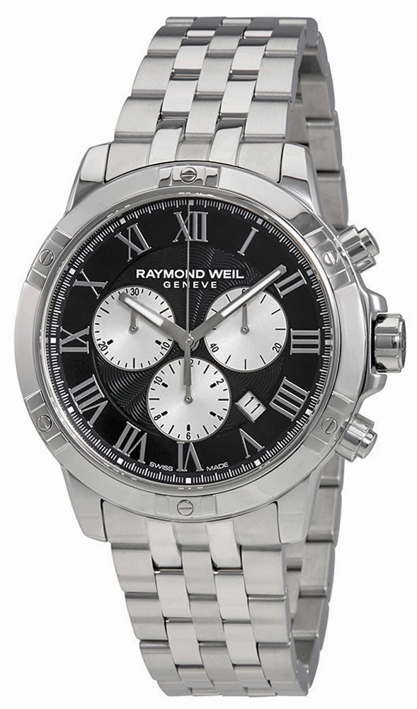 Raymond Weil Tango Stainless Steel Black Chronograph Dial Quartz Men's Watch 8560-ST-00206