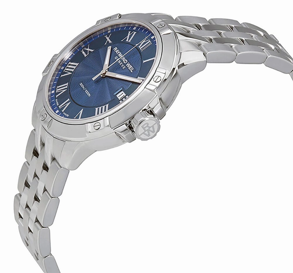 Raymond Weil Tango Stainless Steel Blue Dial Date Divers Quartz Mens Watch 8160-ST-00508