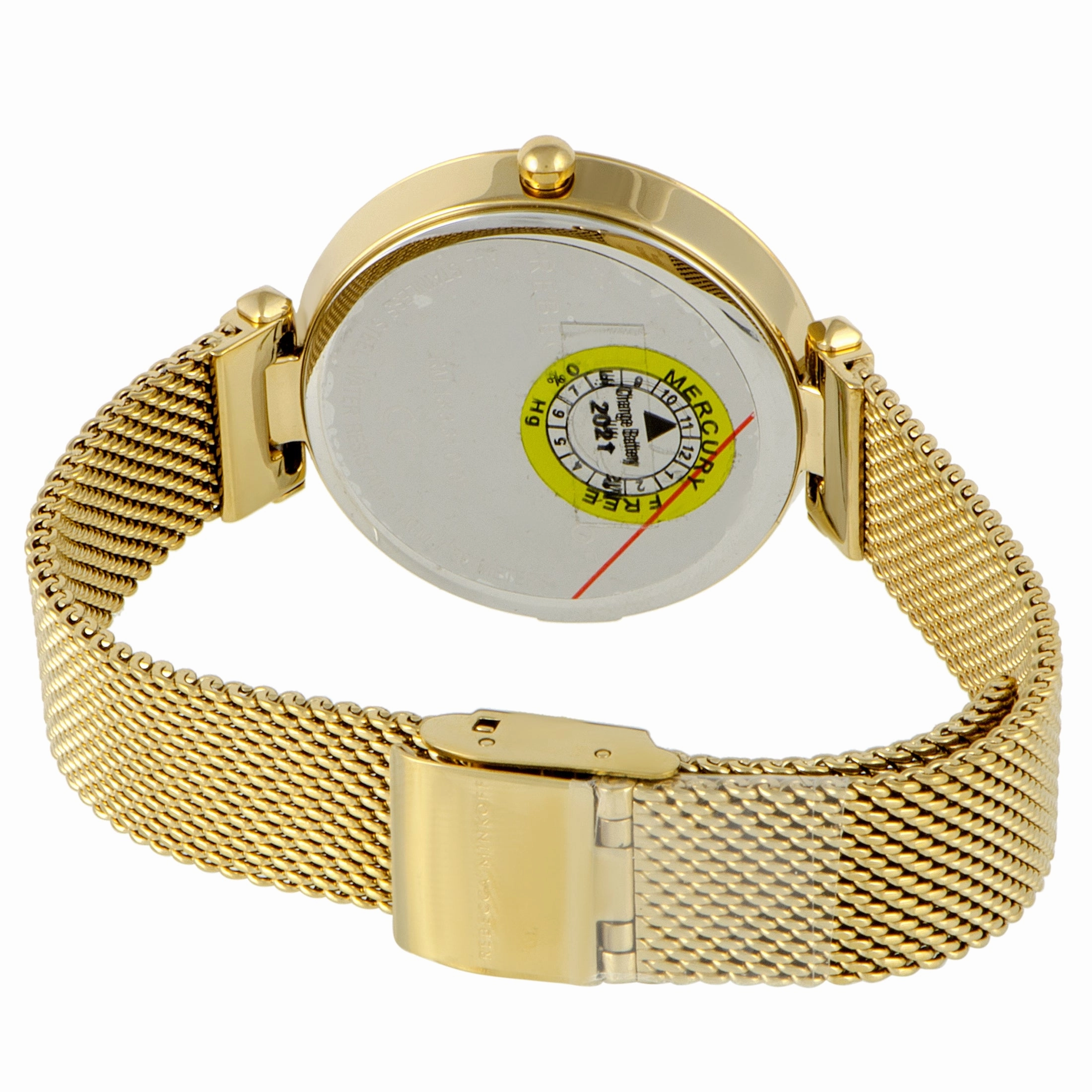 Rebecca Minkoff Nina Gold-Tone Mesh Bracelet Watch 2200300