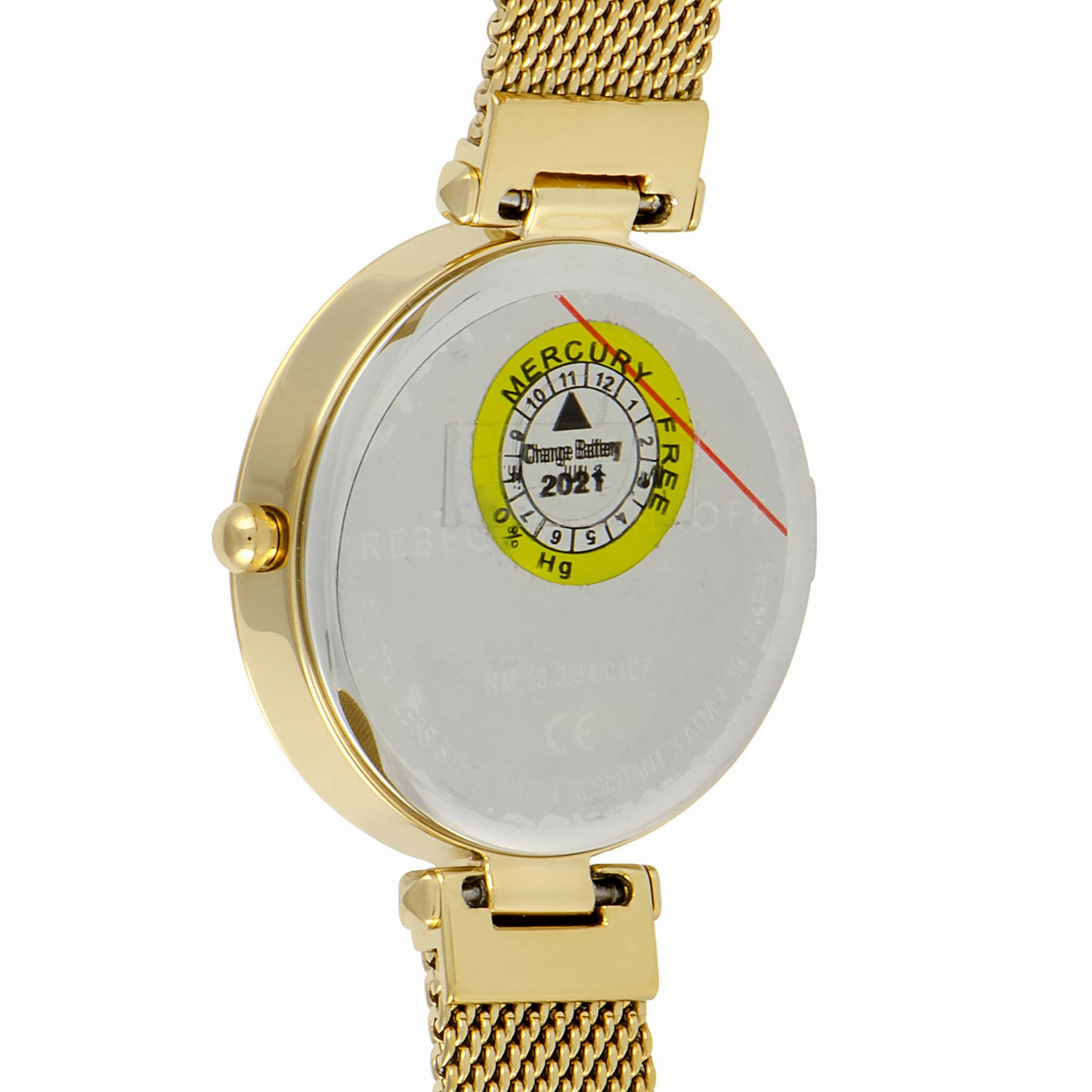 Rebecca Minkoff Nina Gold-Tone Mesh Bracelet Watch 2200300