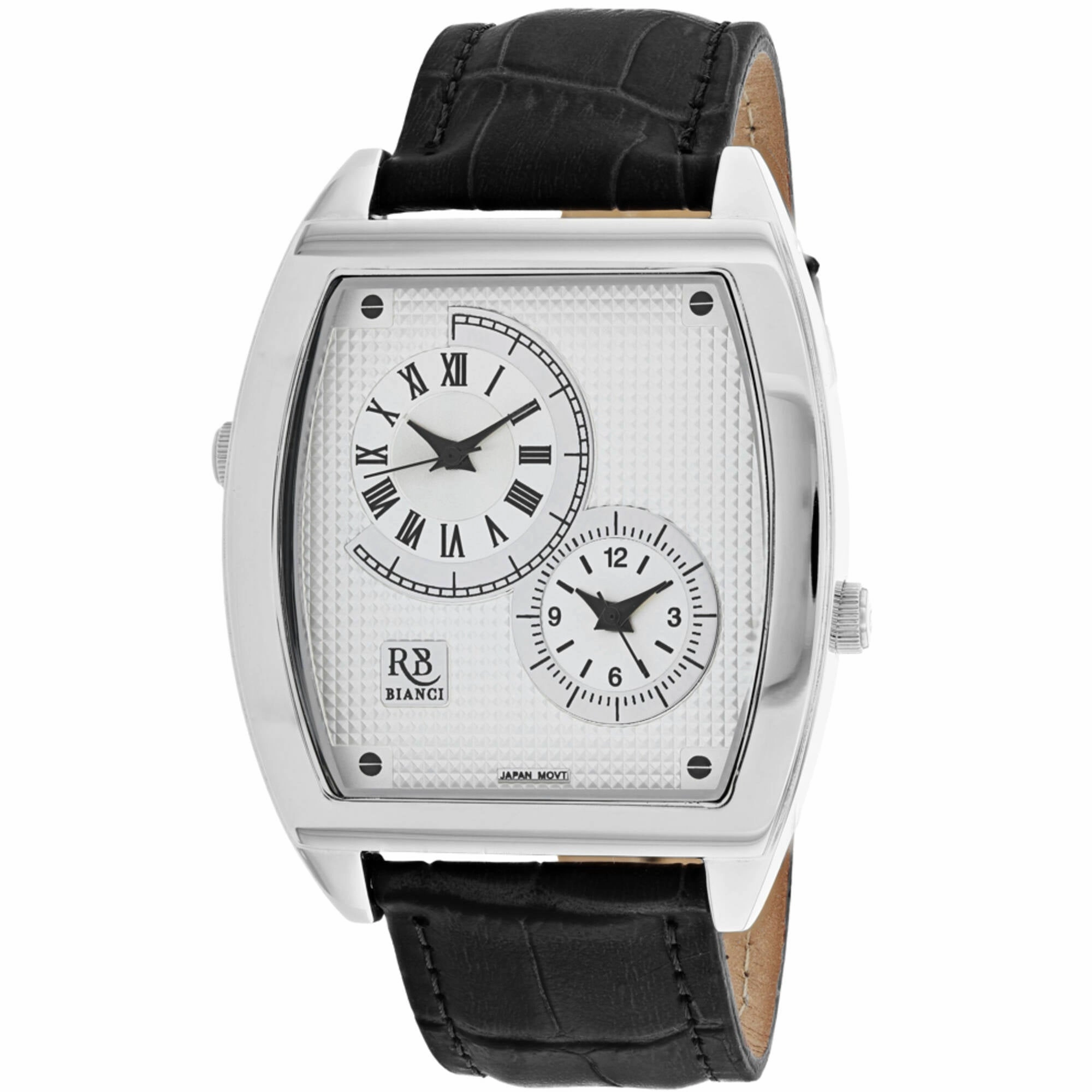 Roberto Bianci Men's Watch - Benzo Quartz Silver Dial Leather Strap | RB0740