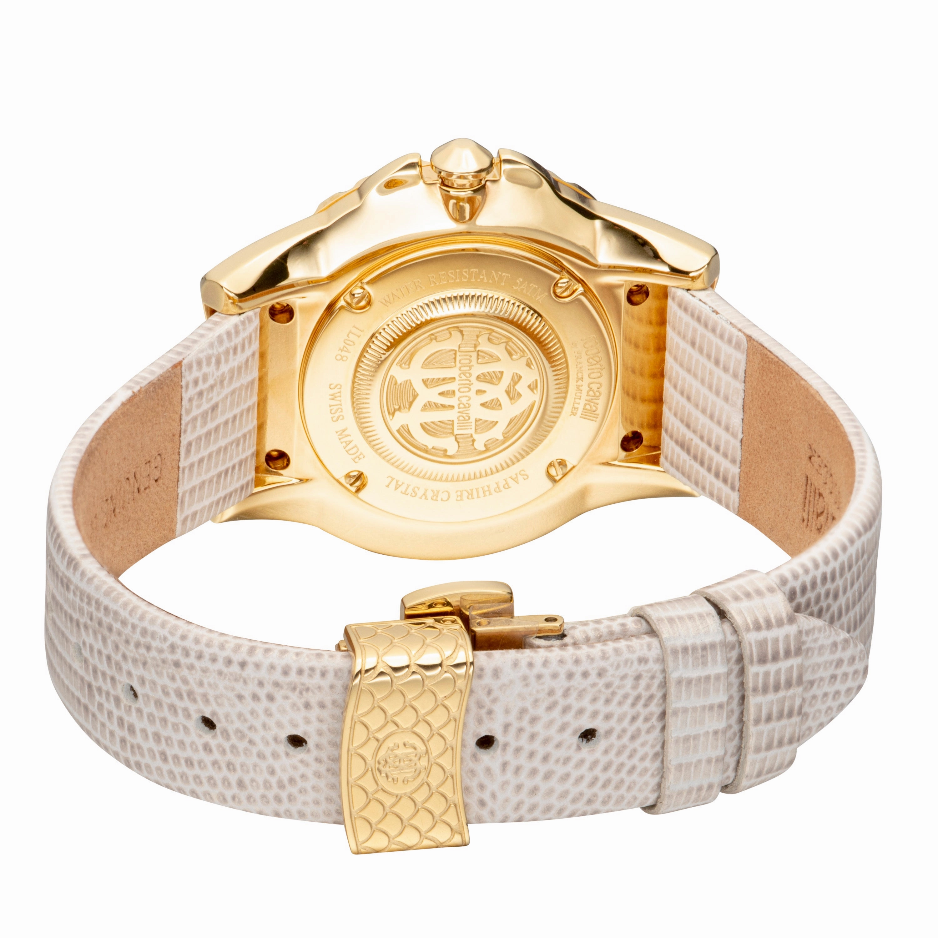 Roberto Cavalli Women's Champagne Dial Beige Leather Watch