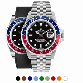 Rolex - R Strap Premium  Cordura pattern rubber watch band for GMT Master II non-ceramic & Jubilee strap