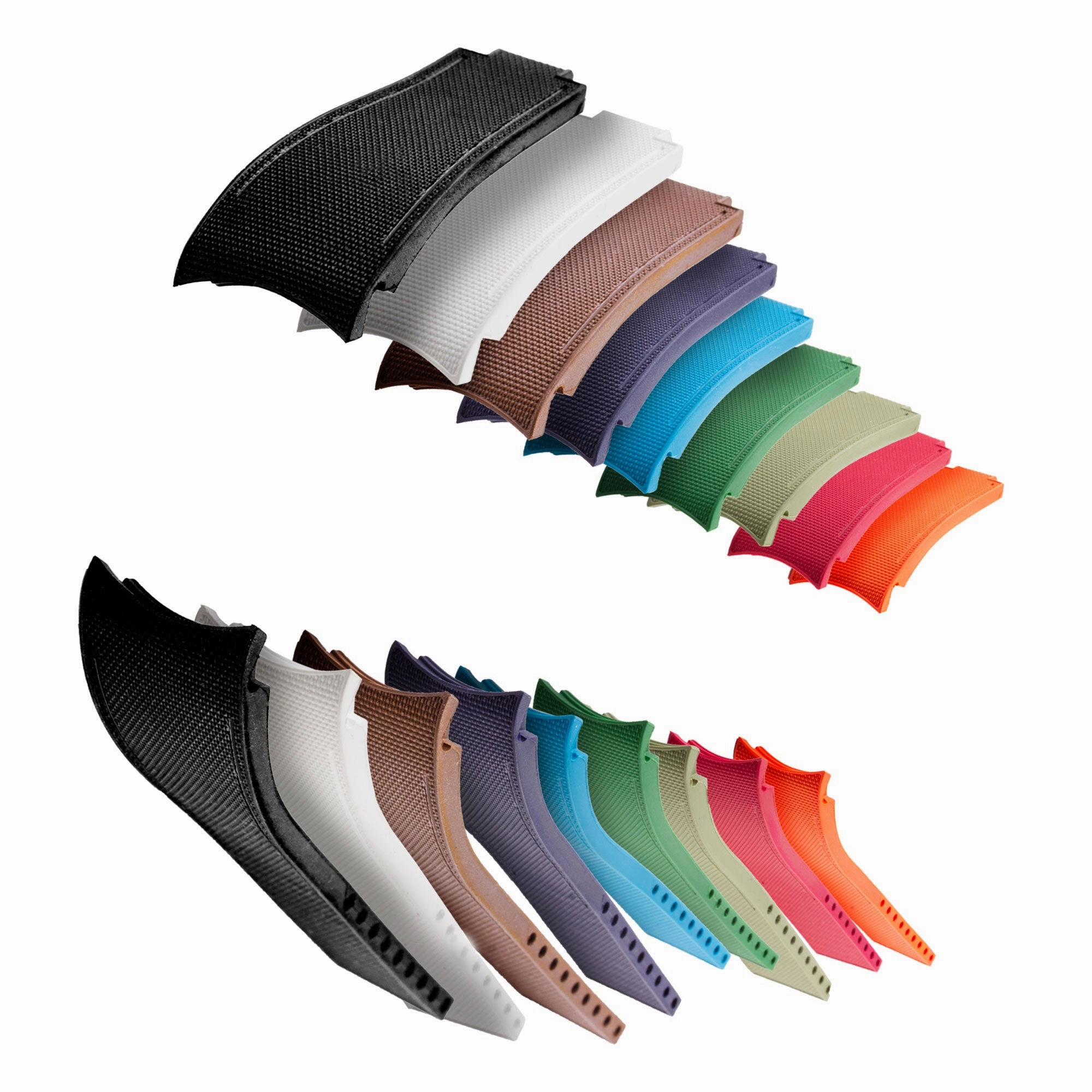 Rolex - R Strap Premium  Cordura pattern rubber watch band for Submariner 40mm (pre 2010) non-ceramic & Oyster clasp.