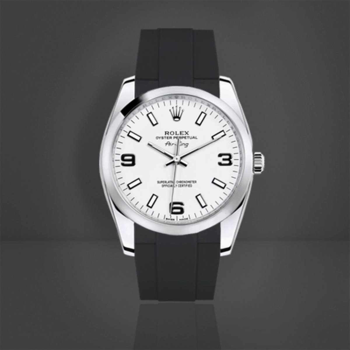 Rolex - Rubber B strap for Air King 34mm - Classic Series