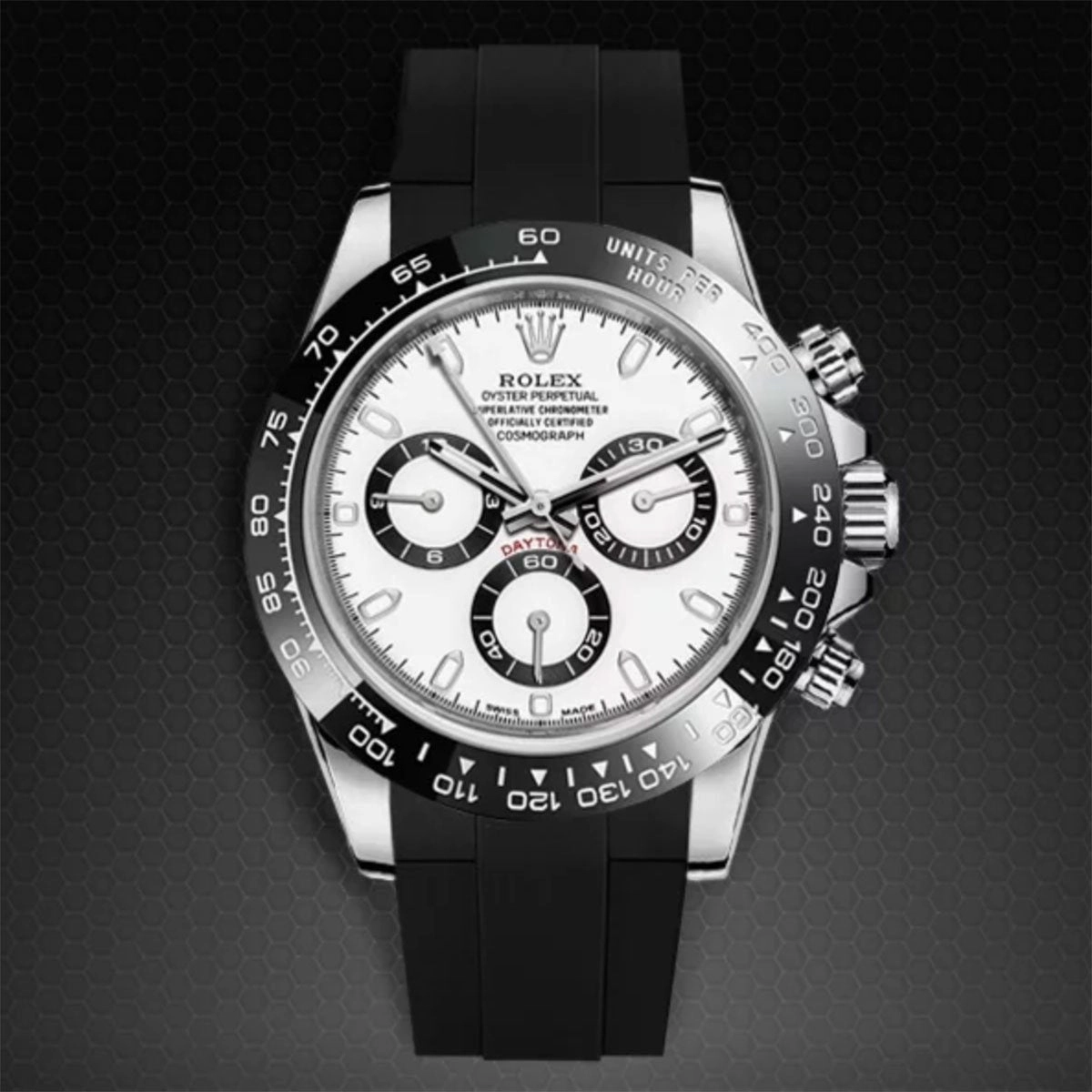 Rolex - Rubber B strap for Daytona Ceramic Bezel Oyster Bracelet - Tang Buckle Series