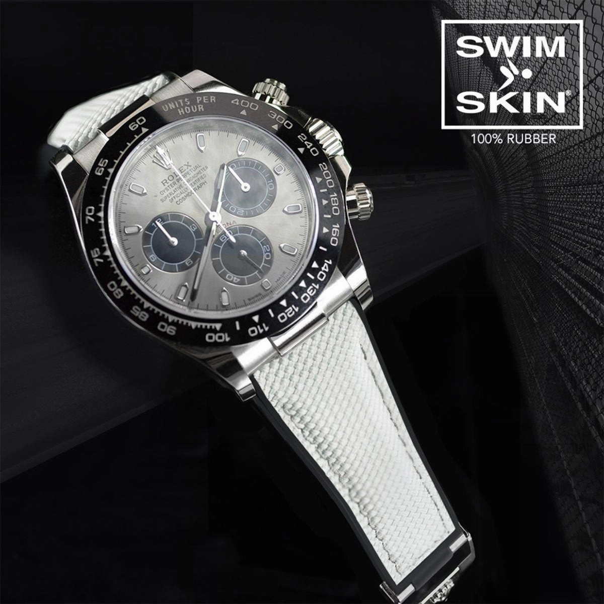 Rolex - Rubber B strap for Daytona on Oysterflex Bracelet - SwimSkin Alligator & Ballistic